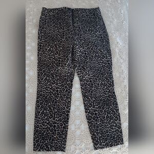 JCREW WINNIE PANTS  ANIMAL PRINT LEOPARD size 8
